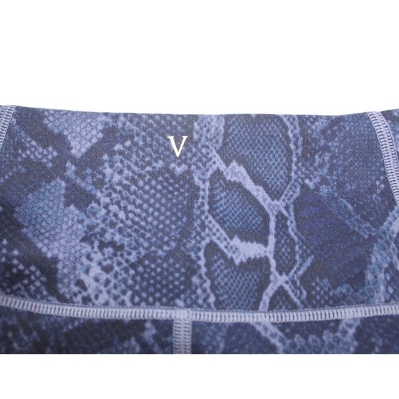 VSX Victoria's Secret Leggings Size 8 Blue Reptile Workout Yoga Leggings Pockets - Picture 10 of 12